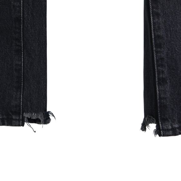 NWT Edwin Simone Mid-Rise Straight Leg Button Fly Denim Jean Maire Black Size 30 - Picture 6 of 9